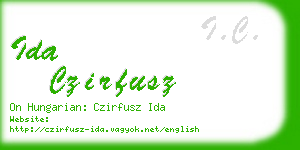 ida czirfusz business card